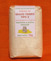 farina di grano tipo 2 in sacchetto trasparente 1kg