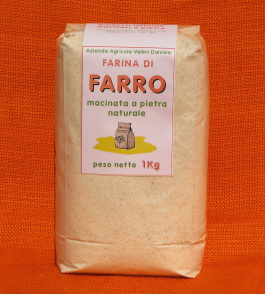 farina di farro in sacchetto trasparente 1kg